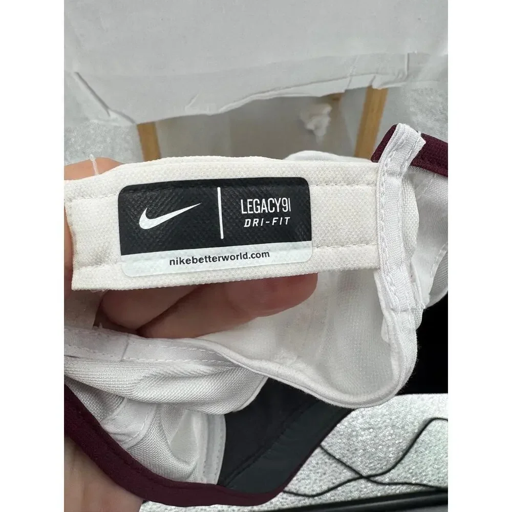 Nike Legacy91 White Embroidered Logo Curved Brim Adjustable Strap Cap‎